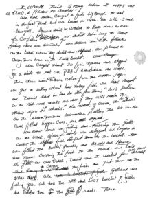 Hand Written Letter unknown date