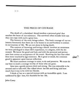 ThePrice of Courage